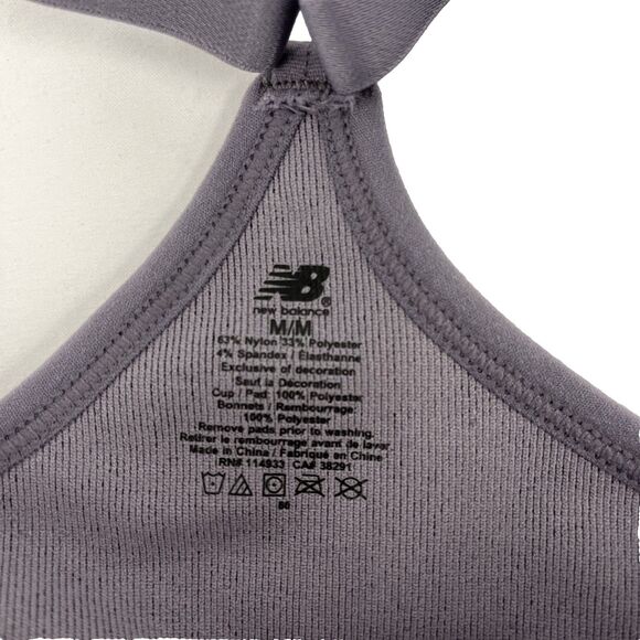 New Women’s New Balance Strata Black Leopard Print Sports Bra Sz M NWT M Impact - Picture 6 of 6